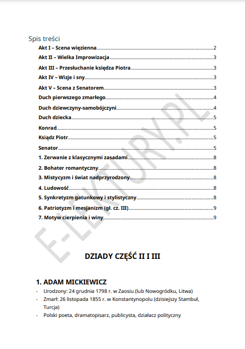 Podgląd Dziady część II, III